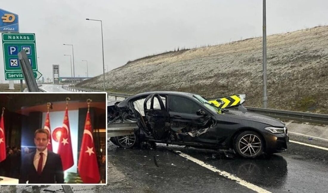 Kuzey Marmara Otoyolu'nun Çatalca mevkisinde otomobil bariyere çarptı. Feci kazada