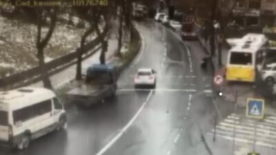 Esenler'de gaz pedalı takılı kaldığı iddia edilen ve içinde yolcuların